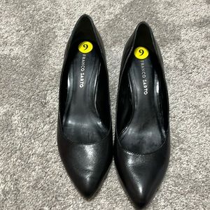 Franco Sarto black low wedge
